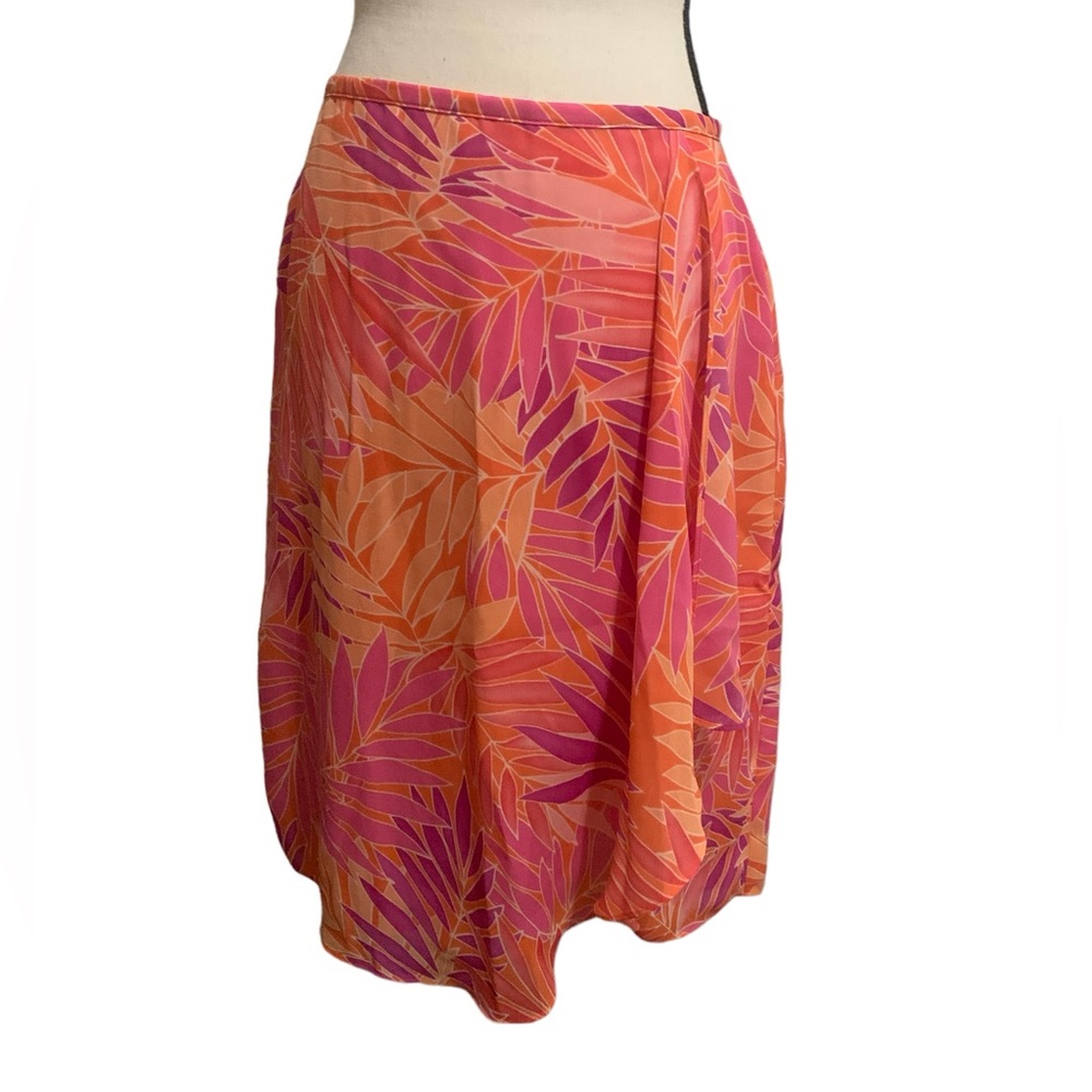 Haggar sz 8 Orange pink summer skirt